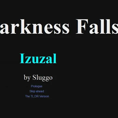 Darkness Falls: Izuzal cover